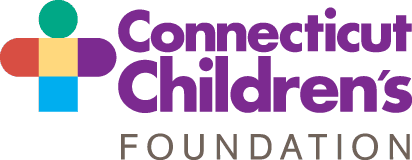 Connecticut Children's Foundation logo with a 5-color icon and purple text
