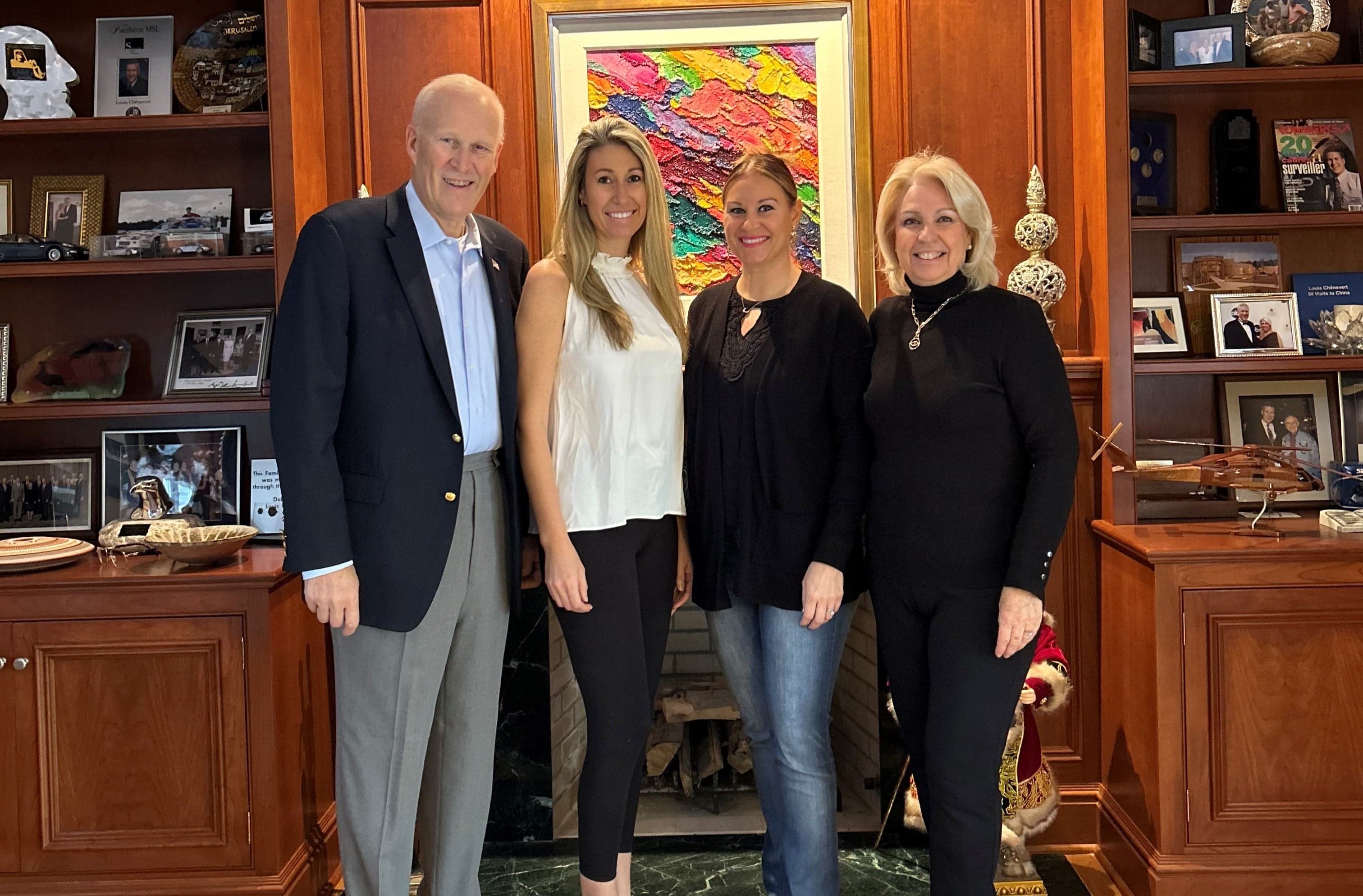 Long-time donors Debra and Louis Chênevert and their daughters, Sophie Chênevert-Schilke and Lisa Chênevert-Krause.